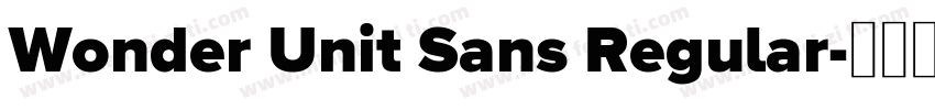 Wonder Unit Sans Regular字体转换